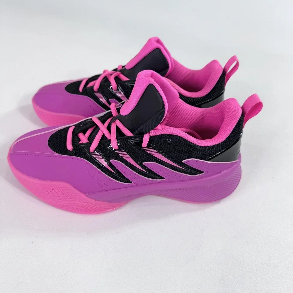 Adidas Dame Shoes Mens Size 6‎ Pink Black Basketball Sneakers Mid Top AJP7660